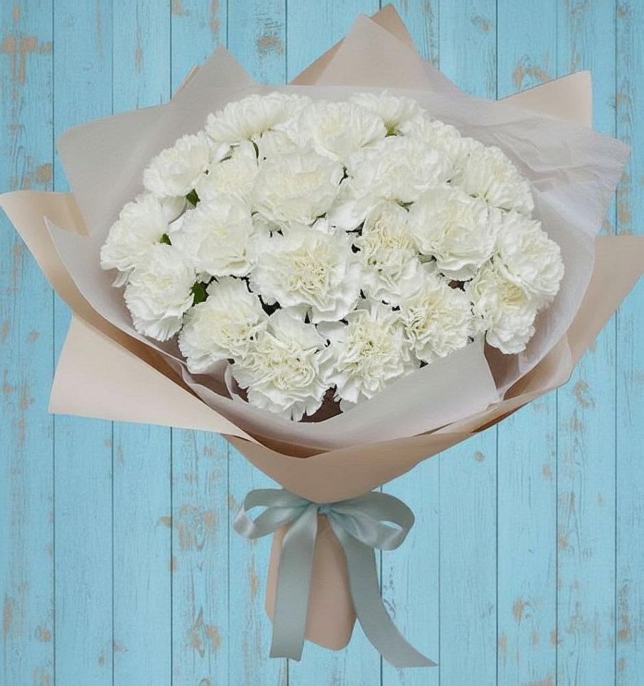 Букет цветов из: Гвоздики в Белогорье