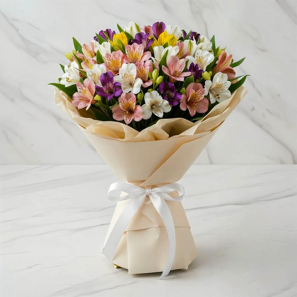 Букет цветов из: Альстромерии в Белогорье