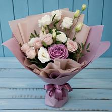 Букет цветов из:  Розы и Лизиантусы в Белогорье