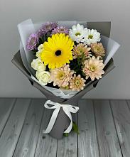 Букет цветов из:  Розы, Герберы и Хризантемы в Белогорье