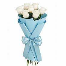 Букет 7 белых роз Проуд в Белогорье