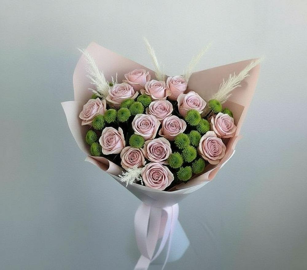 Букет цветов из: Розы и Хризантемы в Белогорье