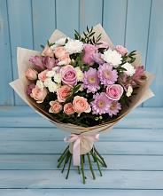 Букет цветов из:  Хризантемы, Розы и Альстромерии в Белогорье