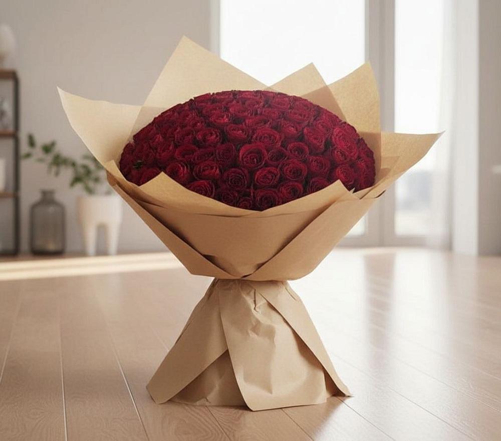 Букет 101 Красная роза в Белогорье