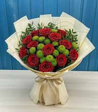 Букет цветов из:  Розы и Хризантемы в Белогорье