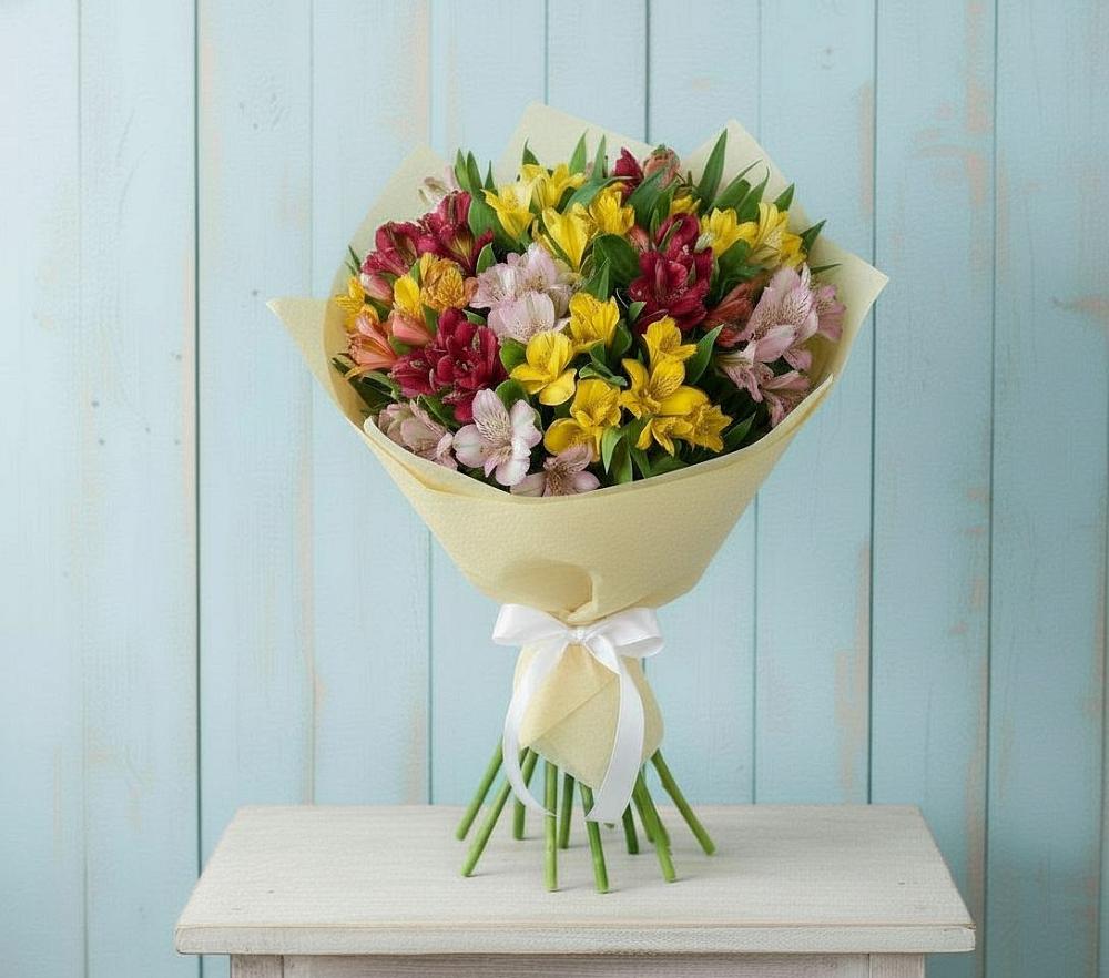 Букет цветов из: Альстромерии в Белогорье