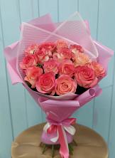 Букет 15 Розовых роз Равель в Белогорье