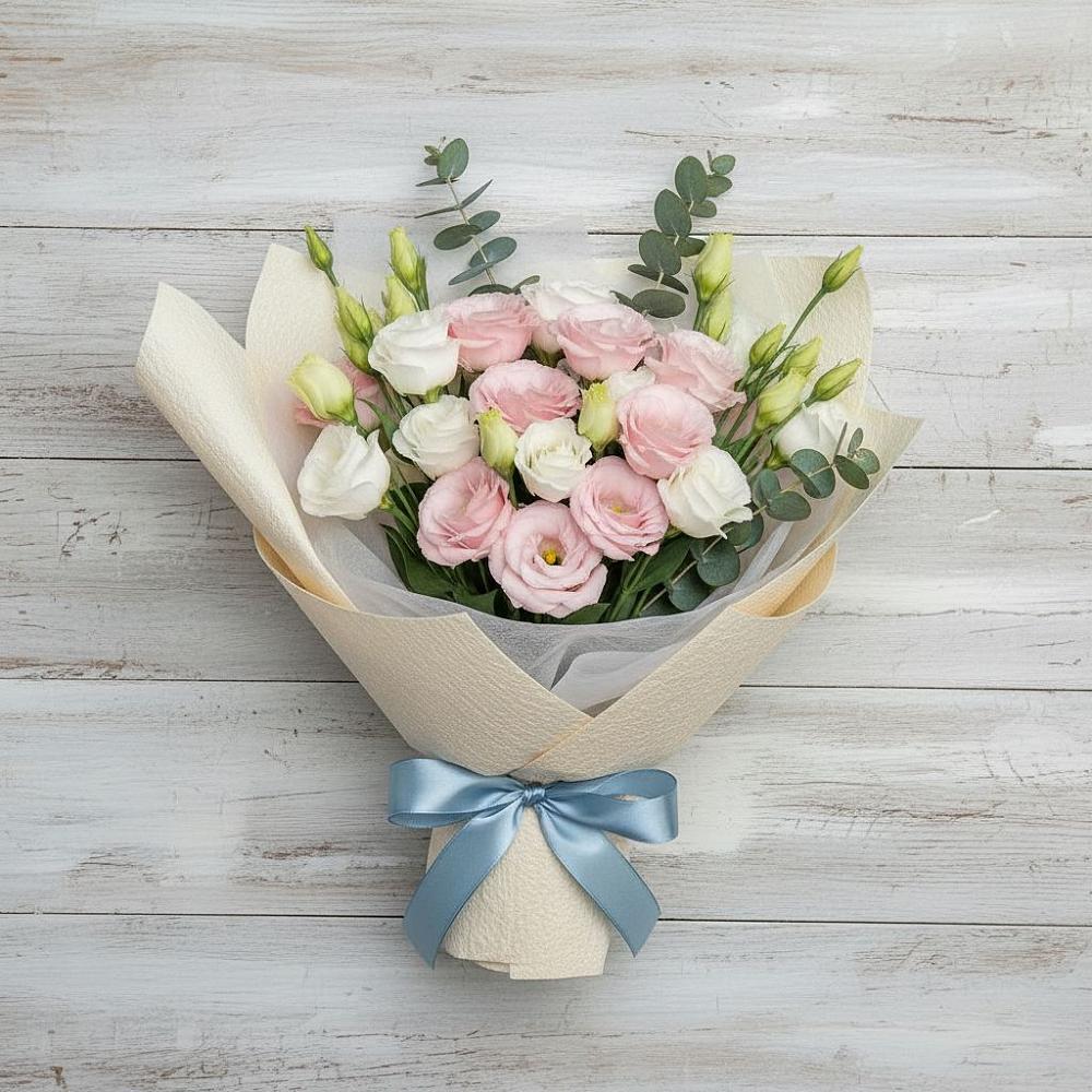 Букет цветов из: Лизиантусы в Белогорье